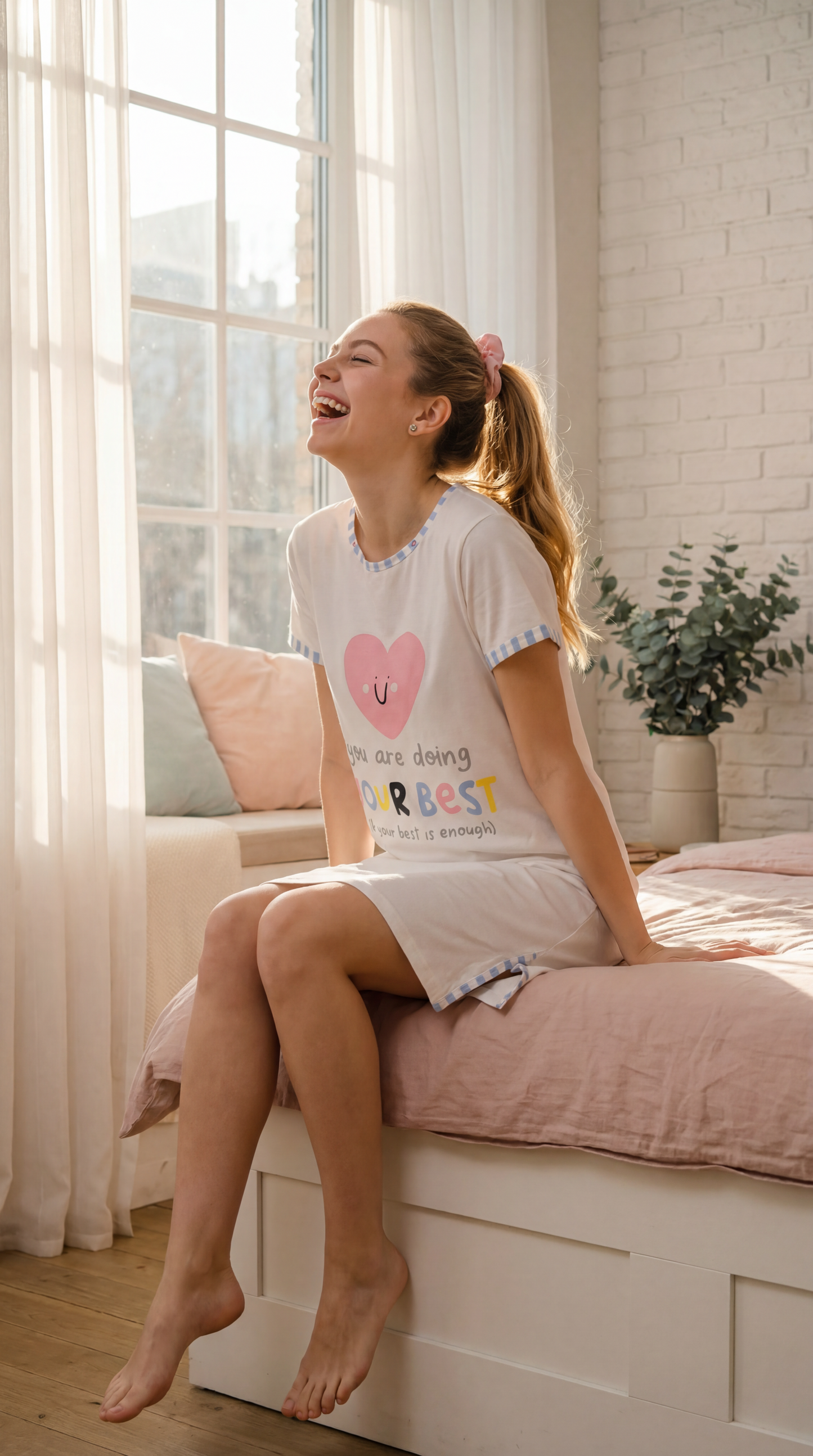 Positive Energy” Cotton Nightshirt