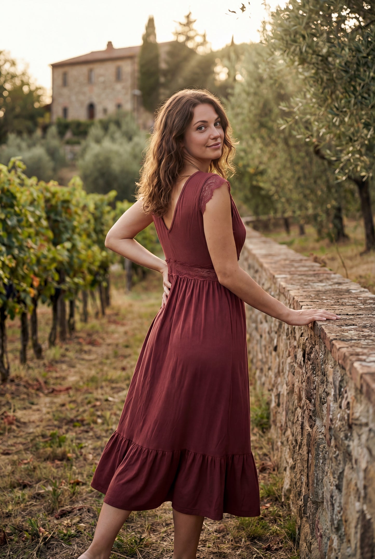 Lace Touch Midi Dress