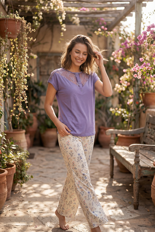 Lavender Floral Pajama 🪻