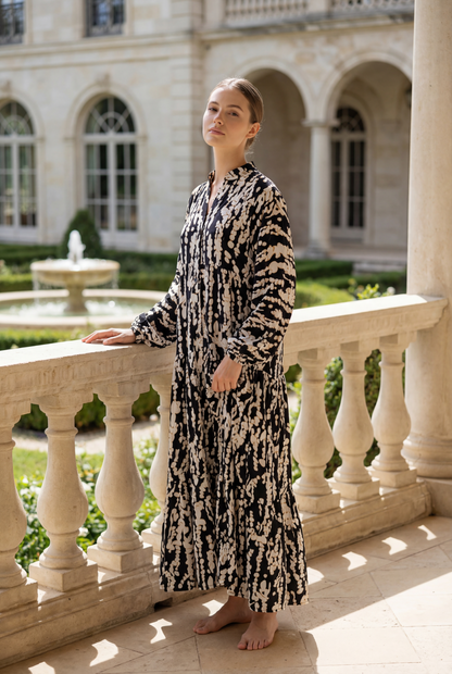 Classic Shadows” Midi Dress