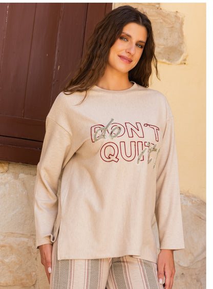 “Don’t Quit” Jacquard Lounge Set