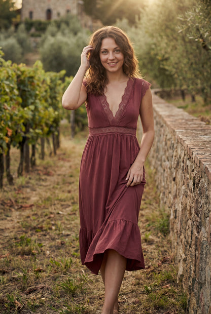 Lace Touch Midi Dress