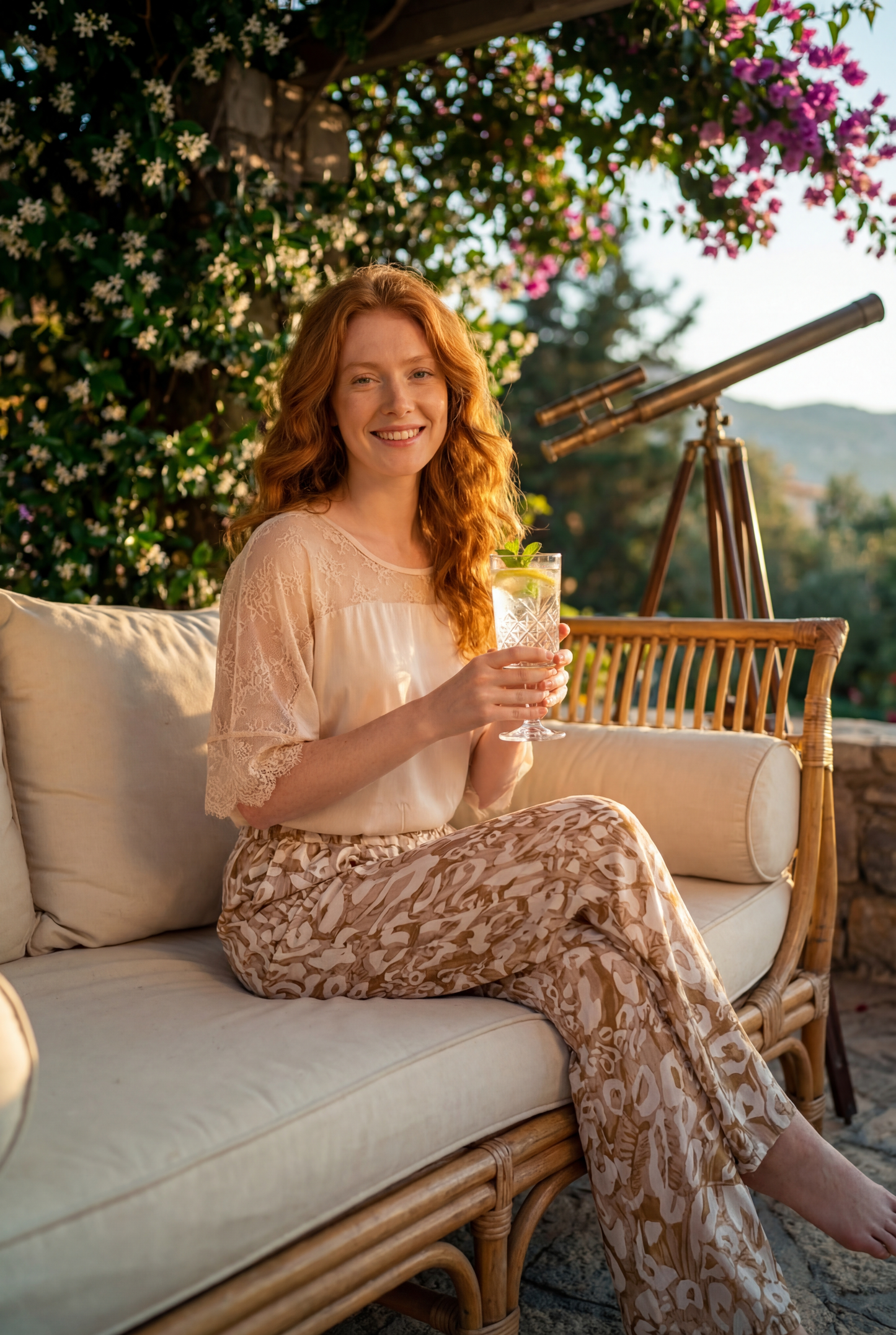 Soft Beige Lace Pajama