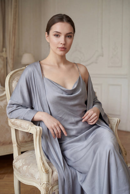 Luxury Satin Nightgown & Robe