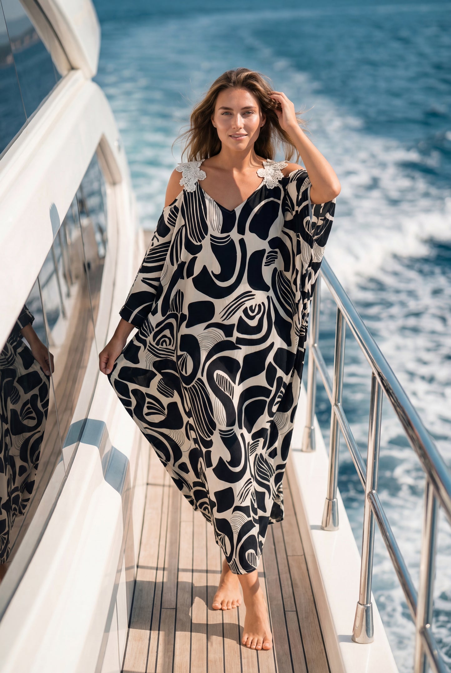 Lace Viscose Kaftan