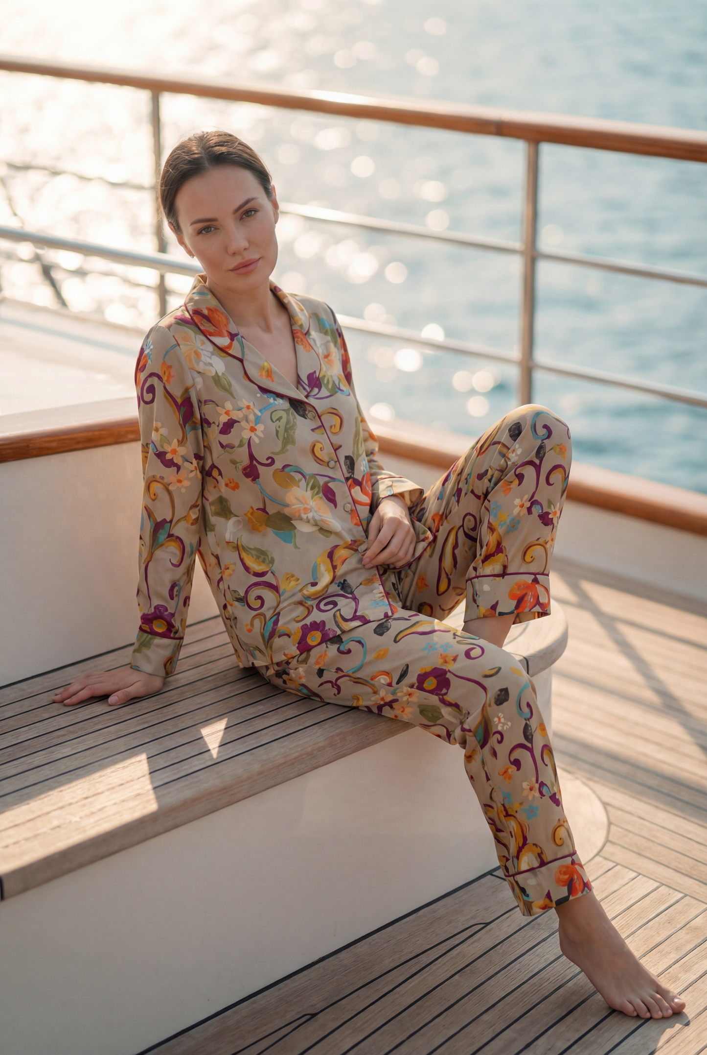 Riviera Garden 🌺🌸 Satin Pajama