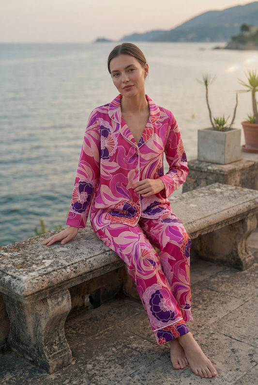 Riviera Garden 🌺🌸 Satin Pajama