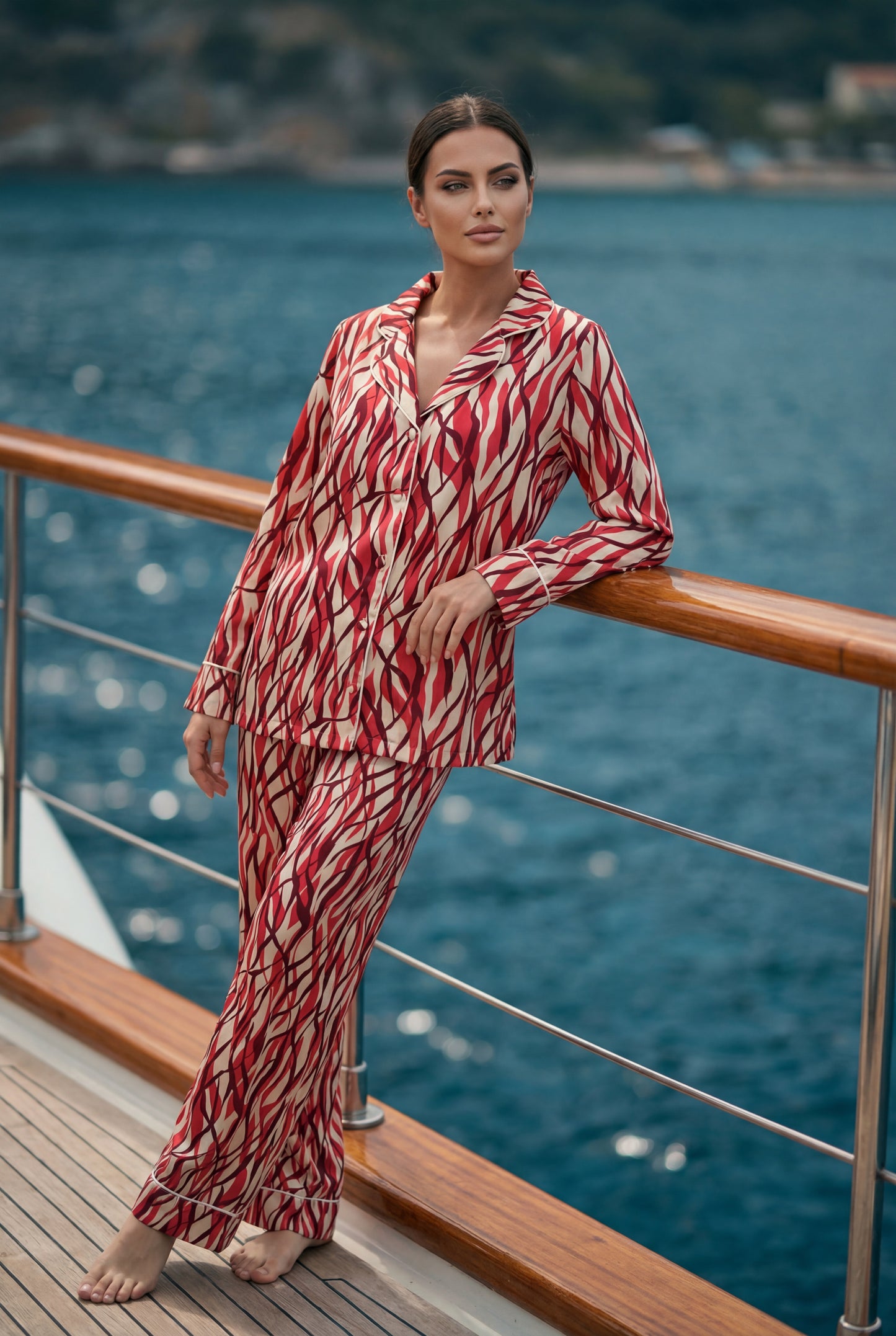 Luxury Waves” Satin Pajama
