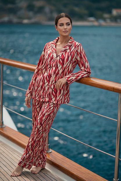 Luxury Waves” Satin Pajama