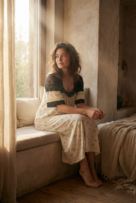 Soft Lace Midi Dress