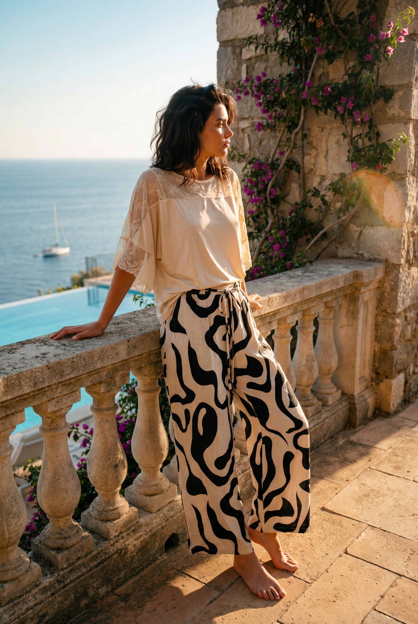 Soft Beige Lace Pajama