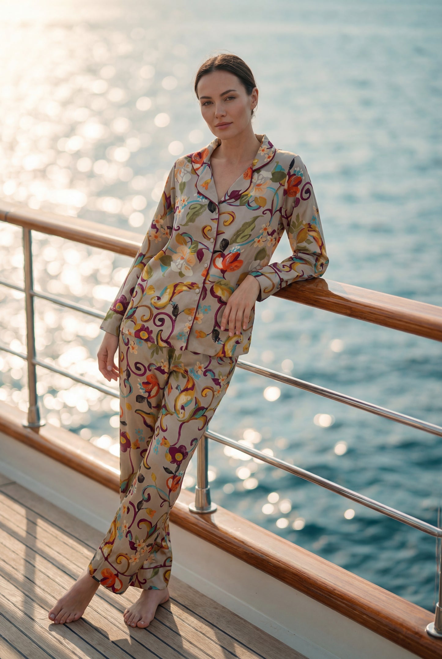 Riviera Garden 🌺🌸 Satin Pajama