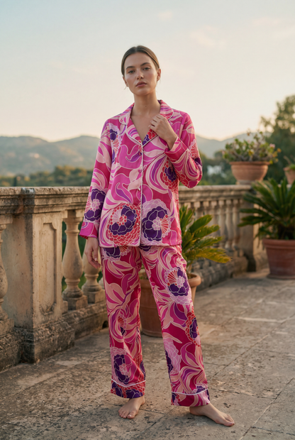 Riviera Garden 🌺🌸 Satin Pajama