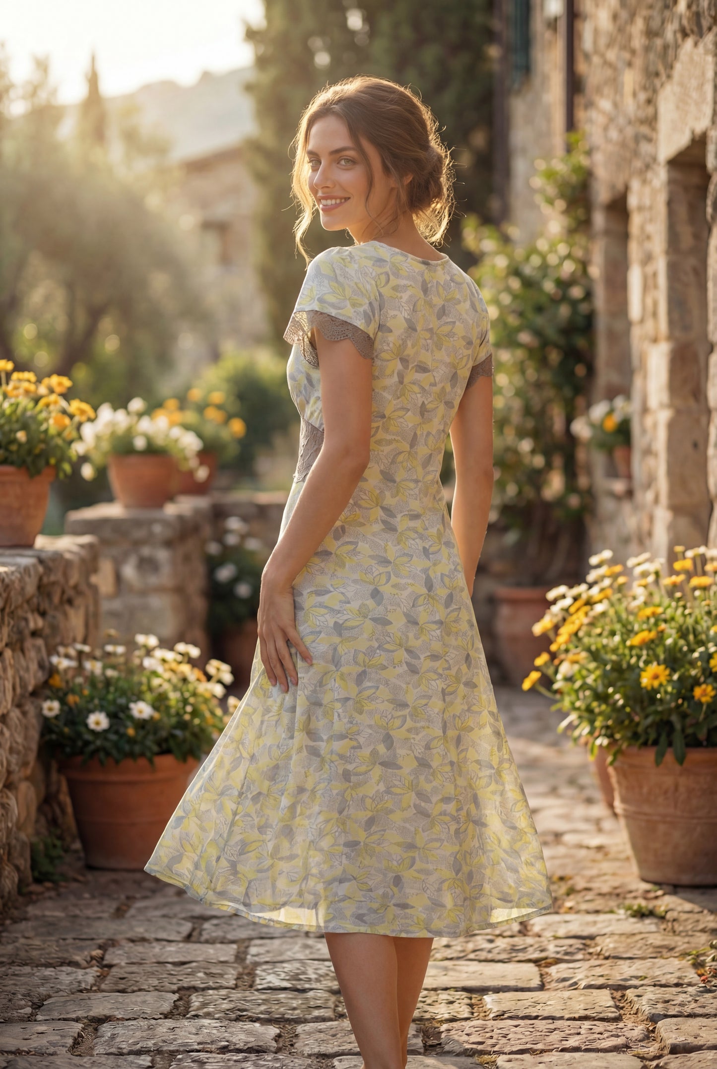 Lemon Bloom Lace Dress🍋