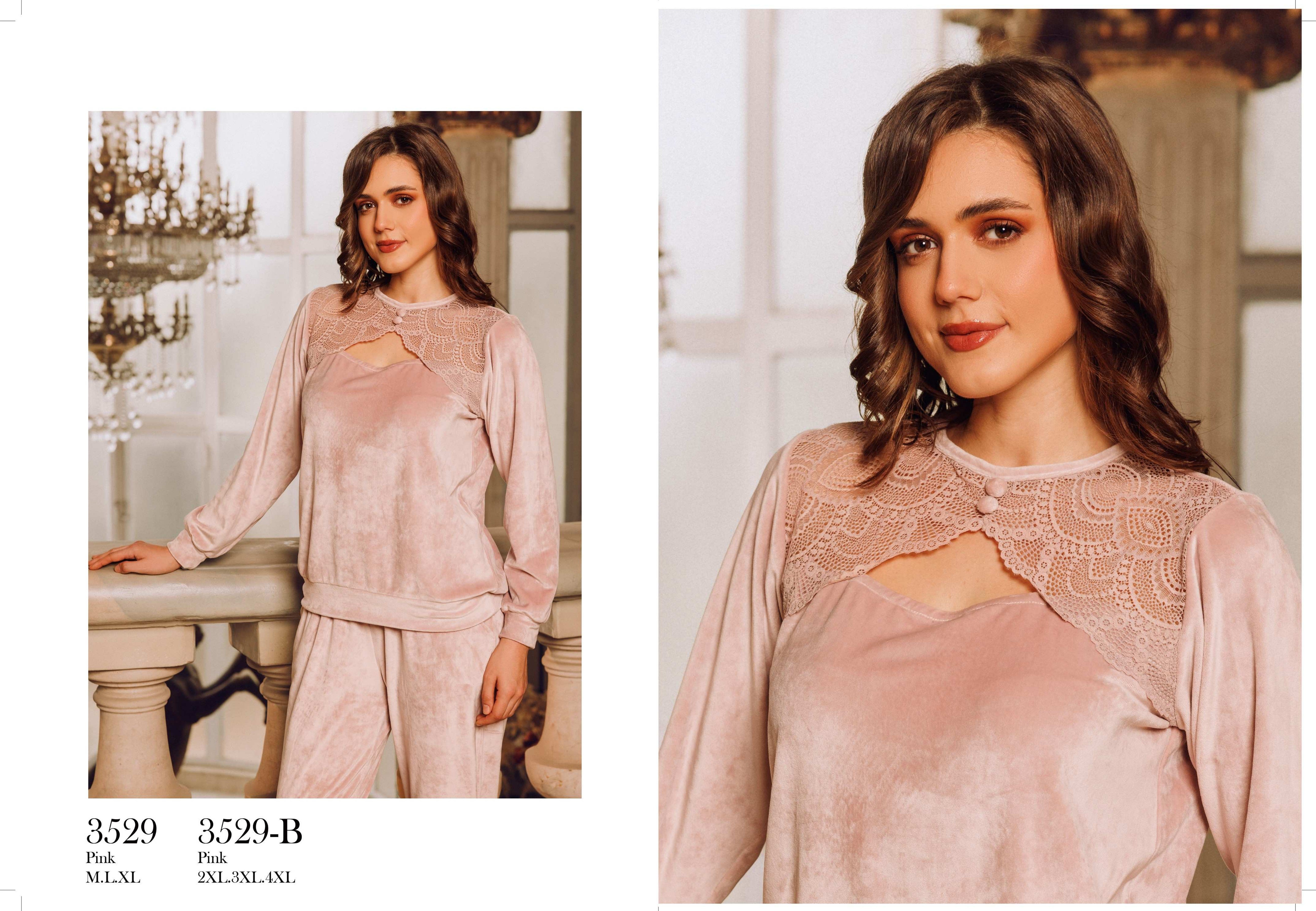 Lace velor pajama - بيجامة قطيفة دانتيل