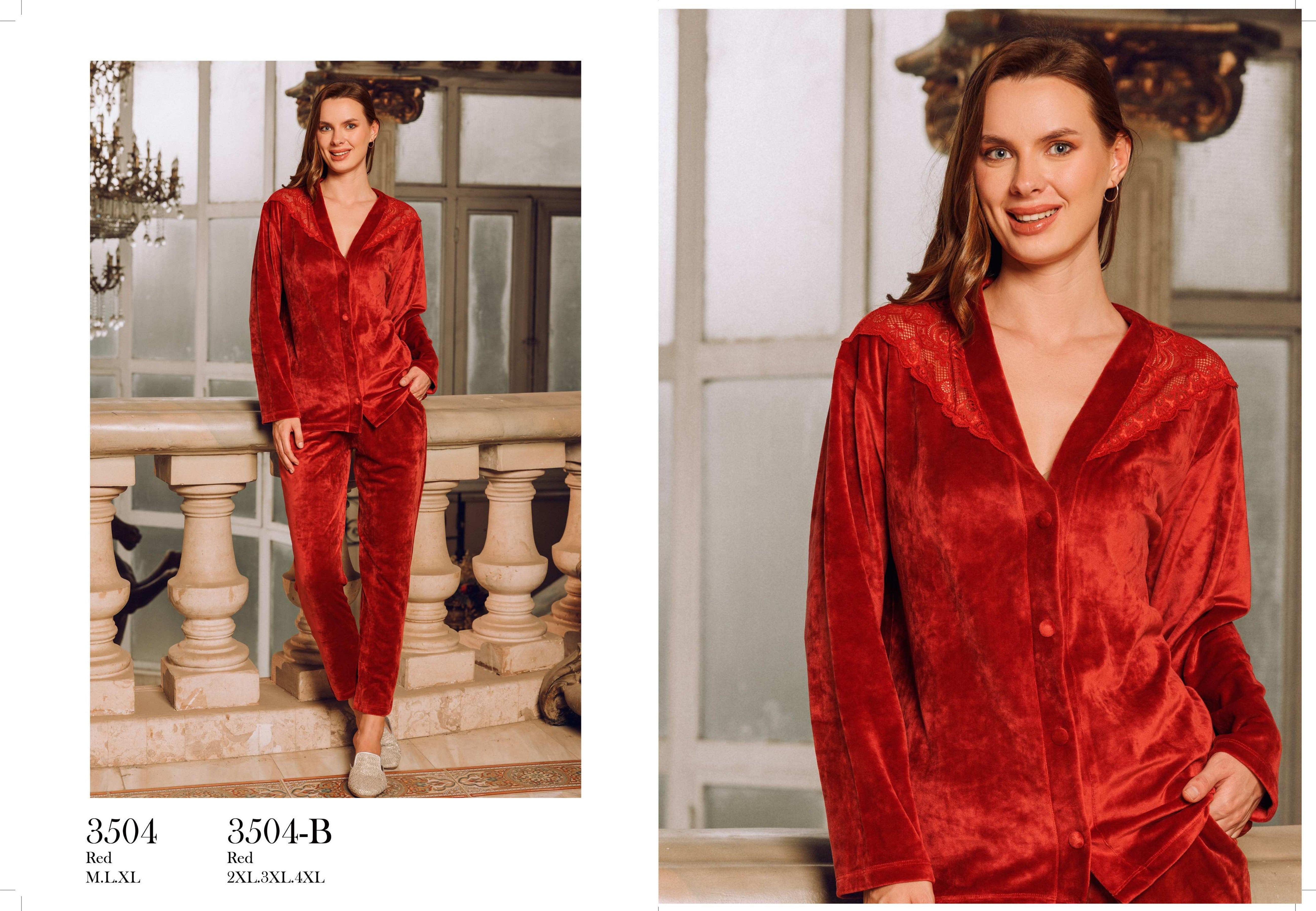 Velvet lace pajama - بيجامة قطيفة دانتيل