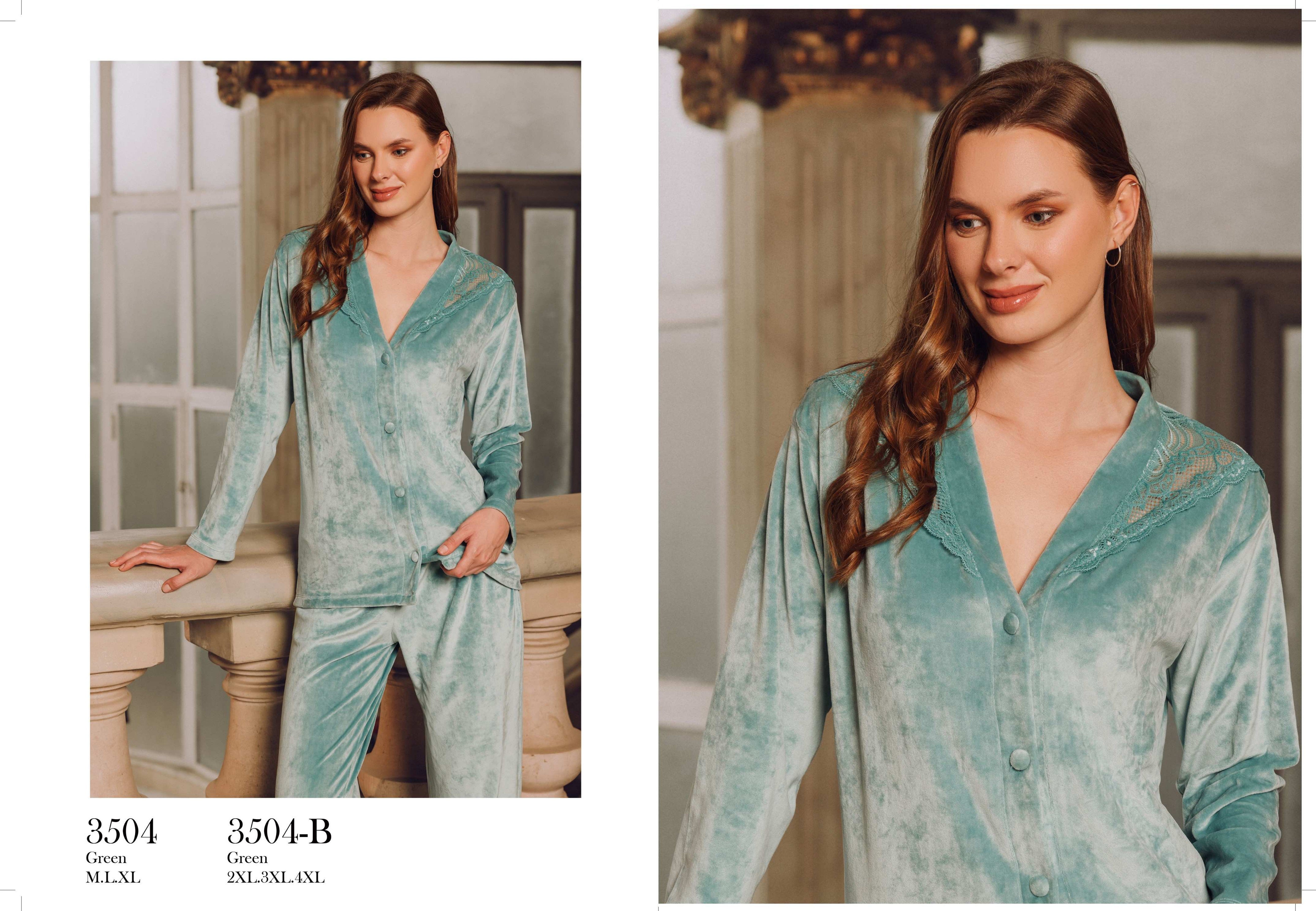 Velvet lace pajama - بيجامة قطيفة دانتيل