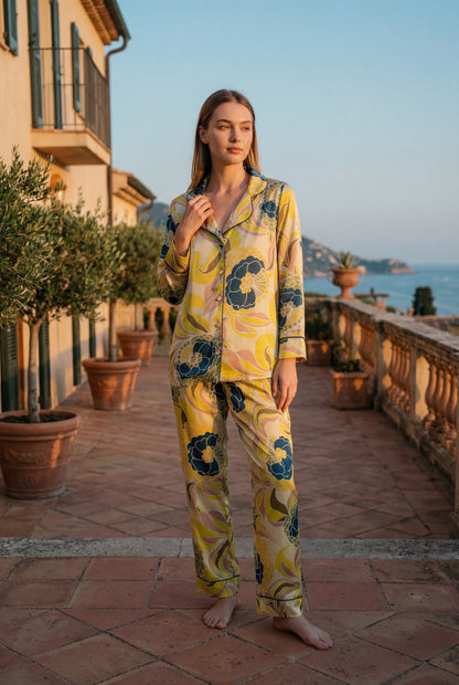 Riviera Garden 🌺🌸 Satin Pajama