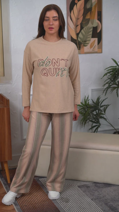 “Don’t Quit” Jacquard Lounge Set