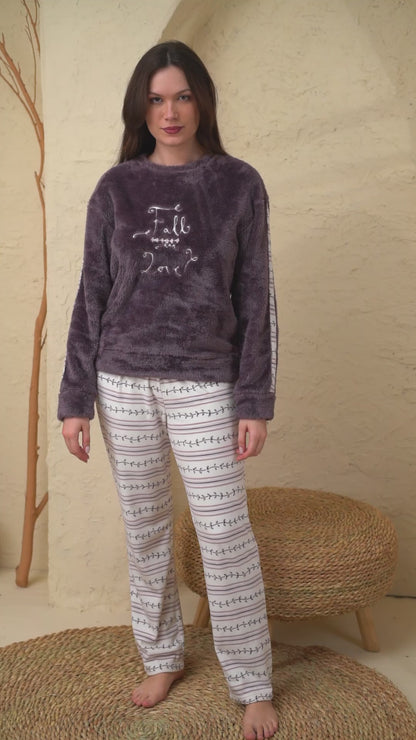 Women’s Printed Polar Fleece Winter Pajama